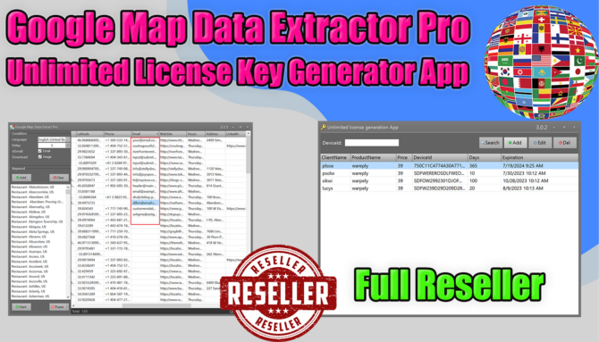 Google Map Data Extractor with Multi-Language-Full Reseller