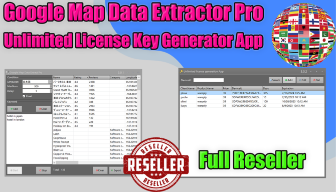 Google Map Data Extractor with Multi-Language-Full Reseller