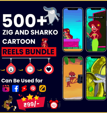 500+ Zig & Sharko Cartoon Reels Bundle