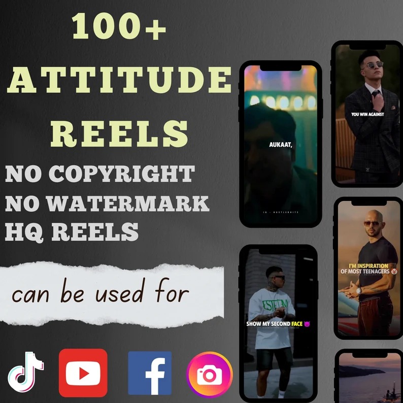 100+ Attitude Reels Bundle – Show Your Power & Style 😎🔥
