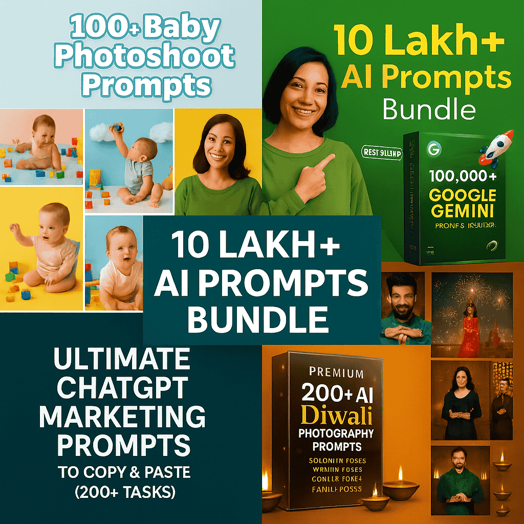 Mega AI Prompt Bundle for Marketing, Content & Photoshoots