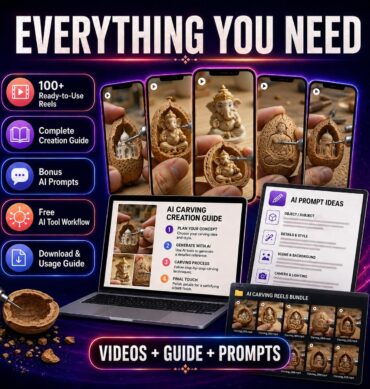 100+ AI Carving Reels Bundle – Ready-to-Use ASMR Videos