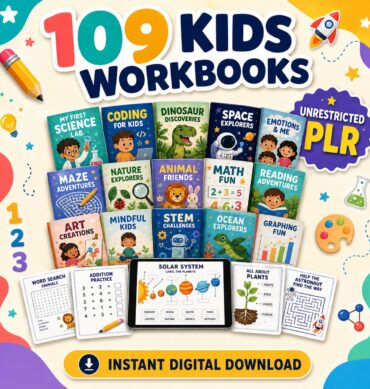 109 Kids Workbooks & Activity Books Mega Bundle – Unrestricted PLR