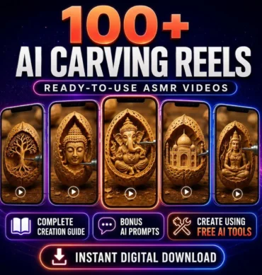 100+ AI Carving Reels Bundle – Ready-to-Use ASMR Videos